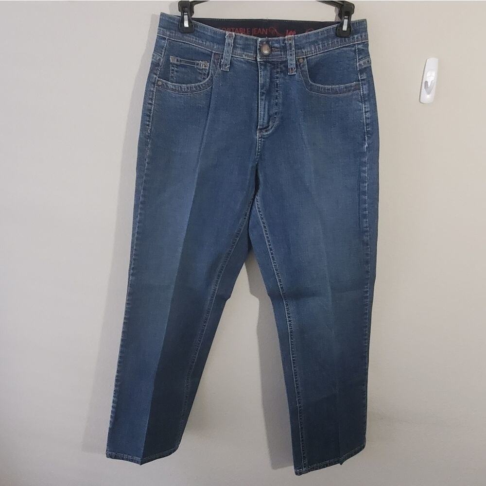 LEE straight leg dark wash‎ jeans size 6P petite